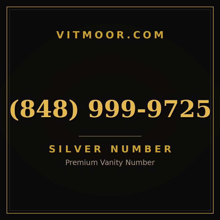 VITMOOR Silver premium number (848) 999-9725
