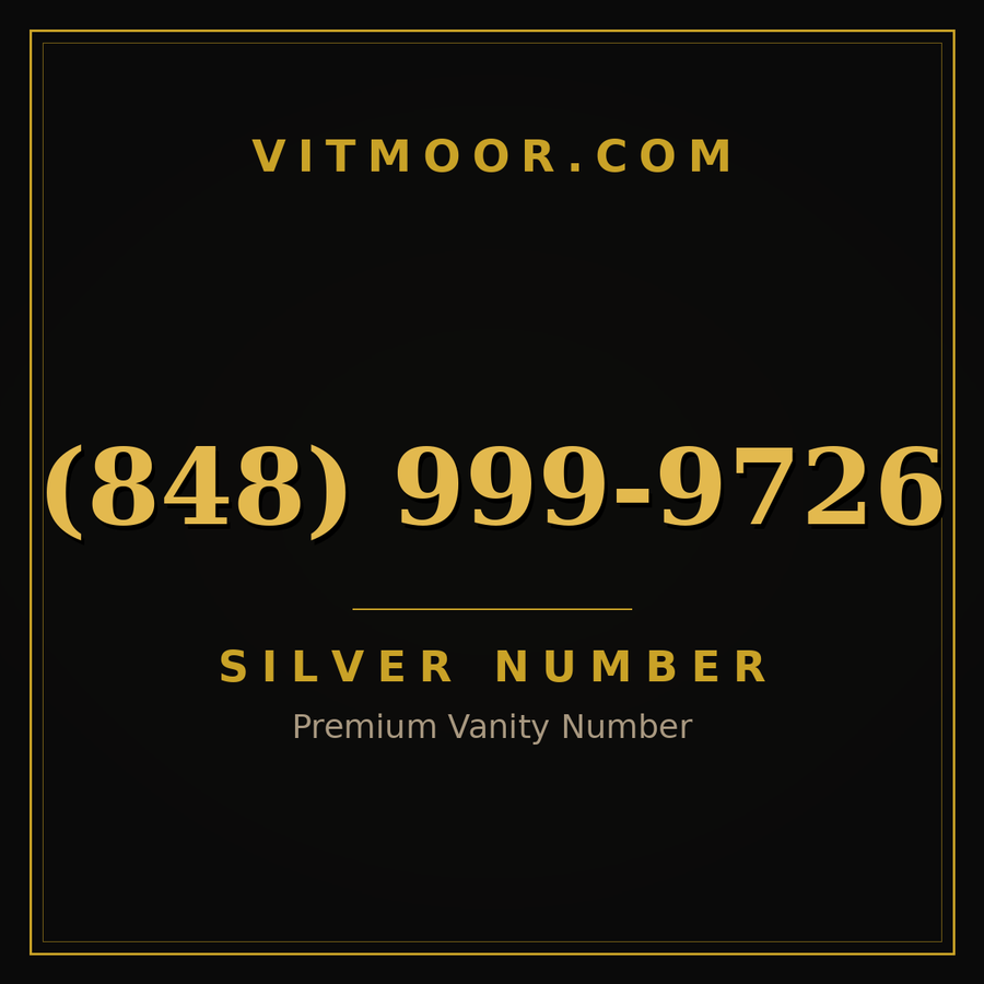 VITMOOR Silver premium number (848) 999-9726