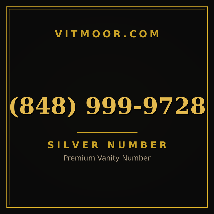 VITMOOR Silver premium number (848) 999-9728