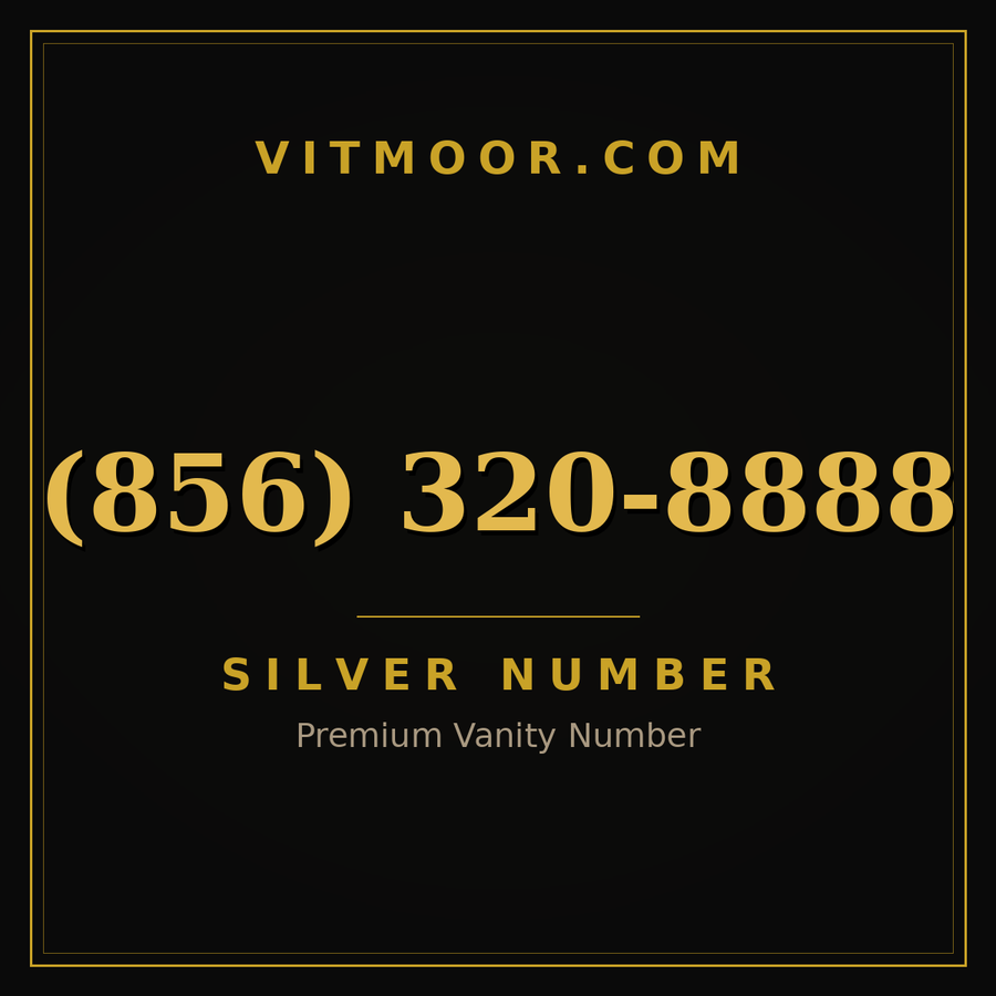 VITMOOR Silver premium number (856) 320-8888