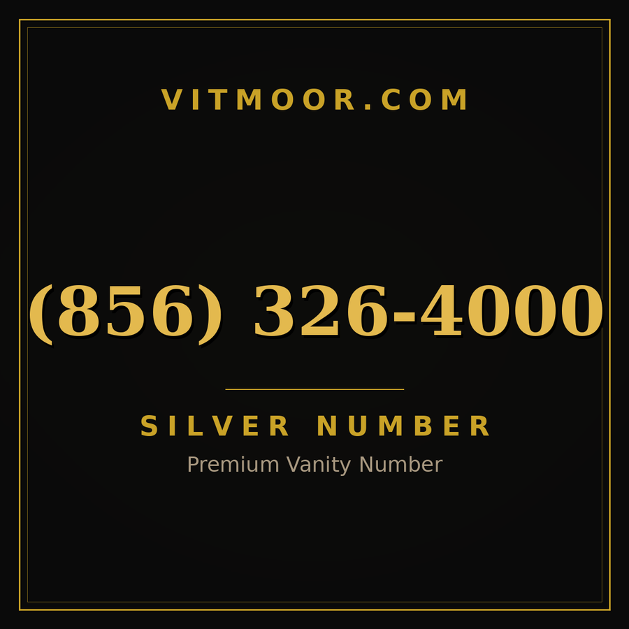 VITMOOR Silver premium number (856) 326-4000