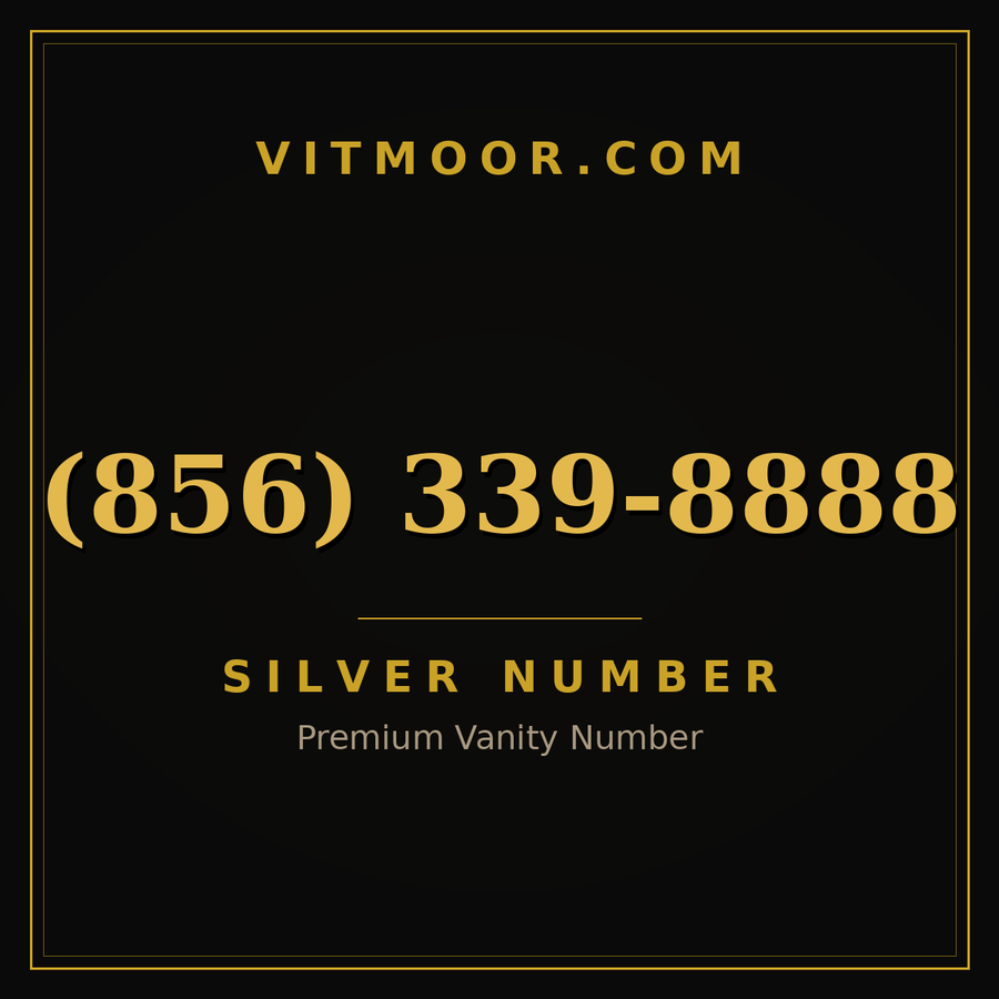 VITMOOR Silver premium number (856) 339-8888