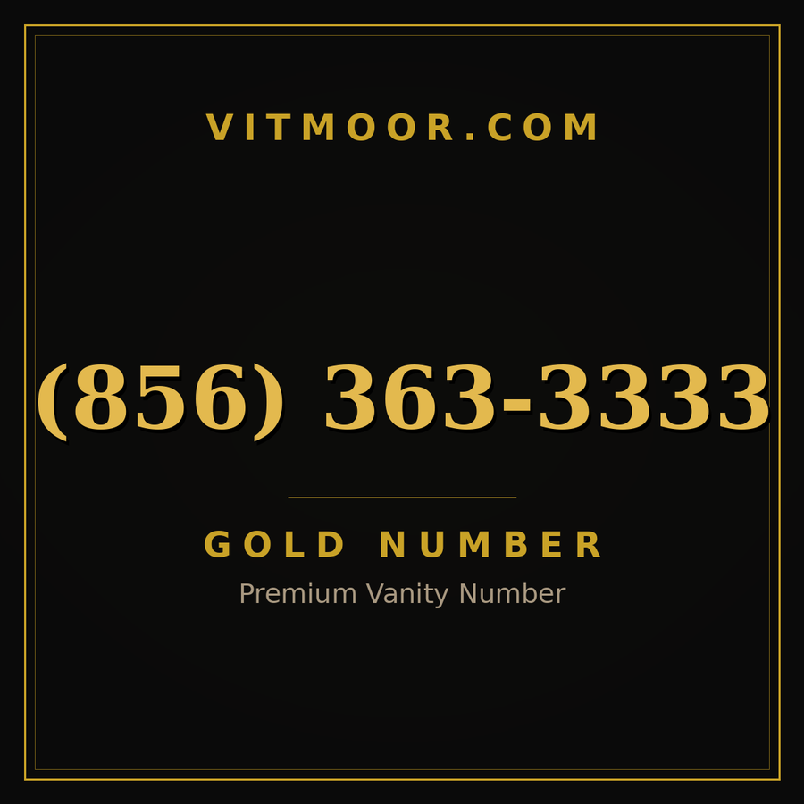 VITMOOR Gold premium number (856) 363-3333
