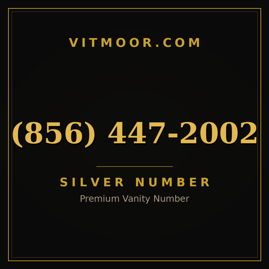 VITMOOR Silver premium number (856) 447-2002