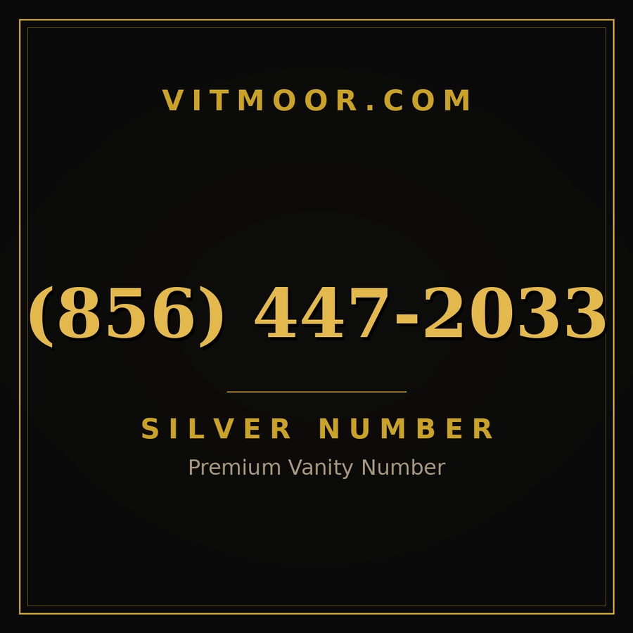 VITMOOR Silver premium number (856) 447-2033
