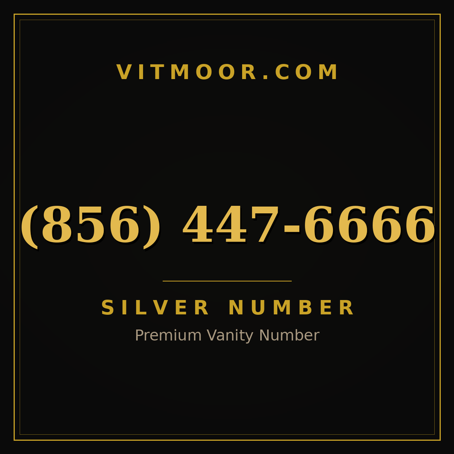 VITMOOR Silver premium number (856) 447-6666