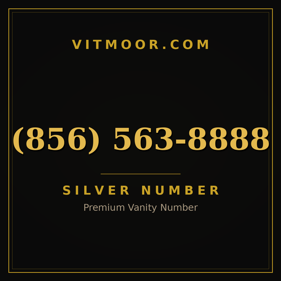 VITMOOR Silver premium number (856) 563-8888