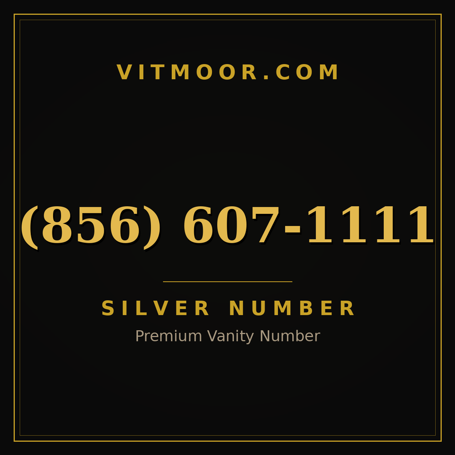 VITMOOR Silver premium number (856) 607-1111