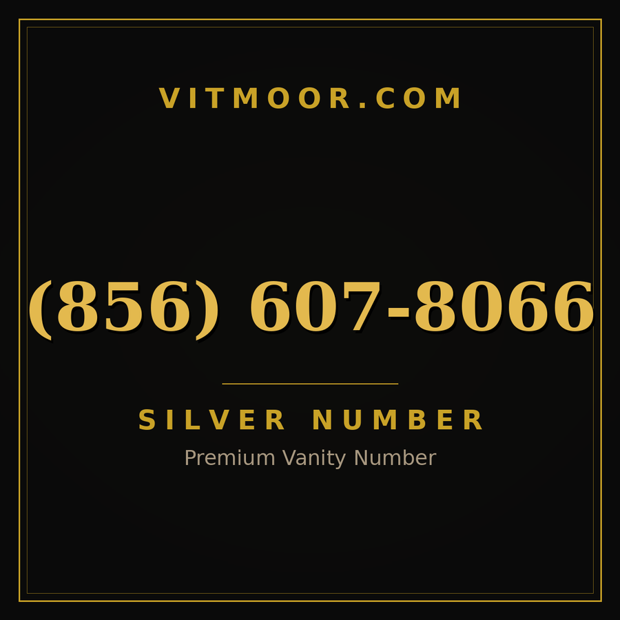 VITMOOR Silver premium number (856) 607-8066