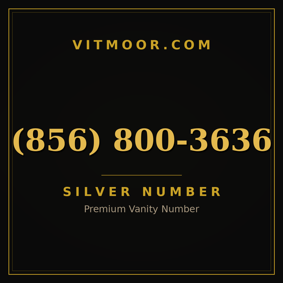 VITMOOR Silver premium number (856) 800-3636