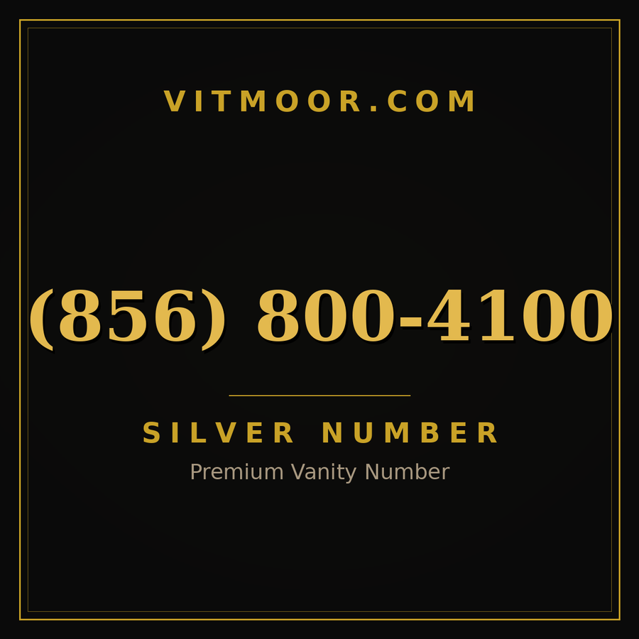 VITMOOR Silver premium number (856) 800-4100