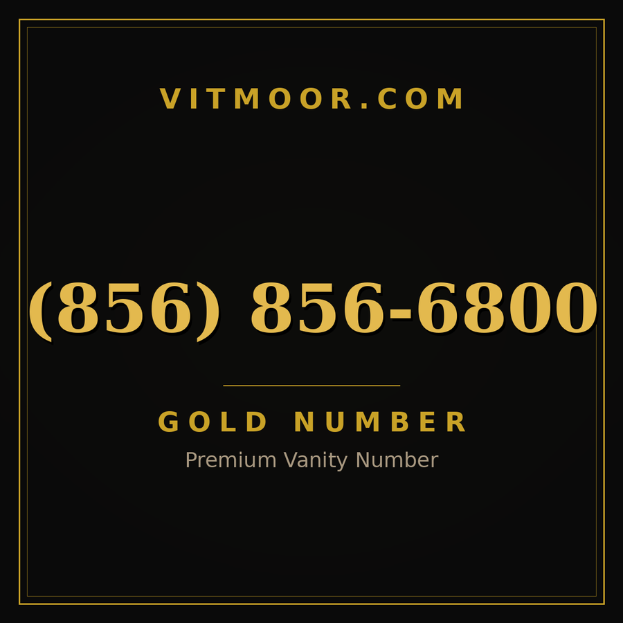 VITMOOR Gold premium number (856) 856-6800