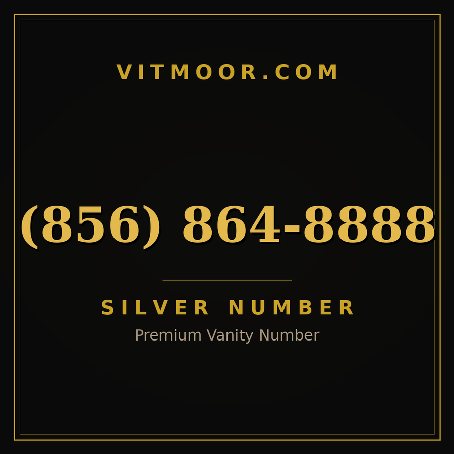 VITMOOR Silver premium number (856) 864-8888