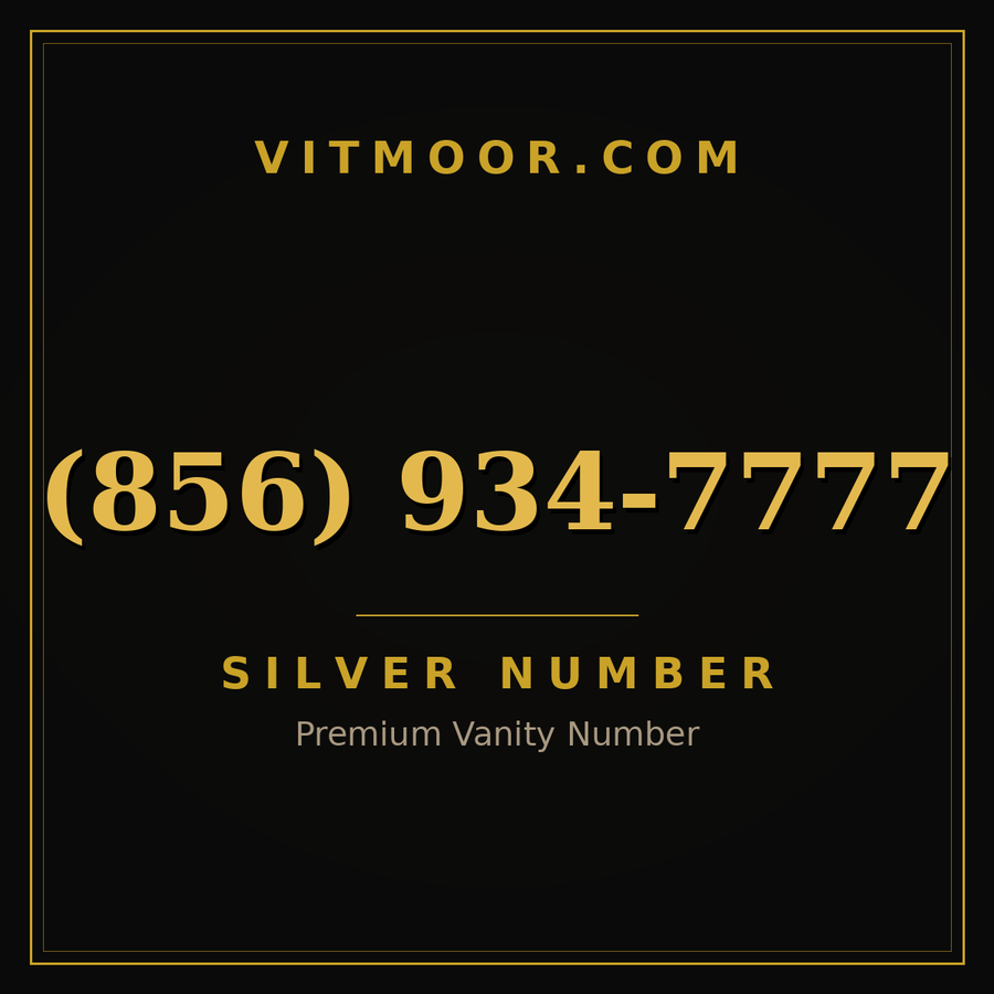VITMOOR Silver premium number (856) 934-7777