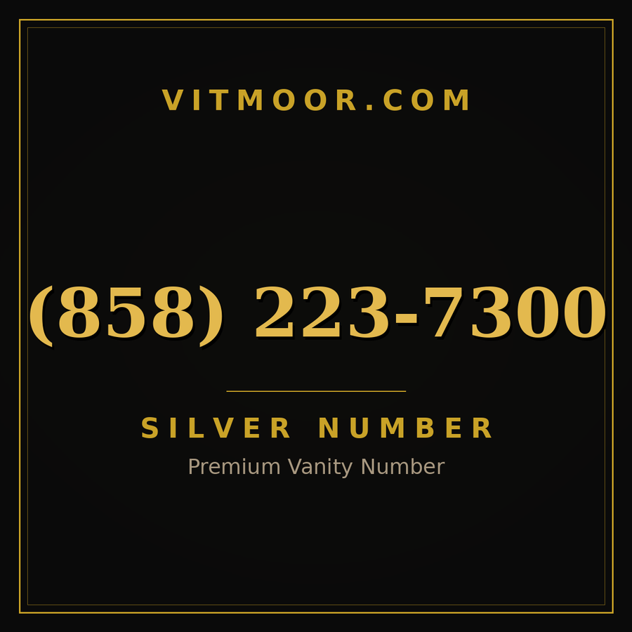 VITMOOR Silver premium number (858) 223-7300