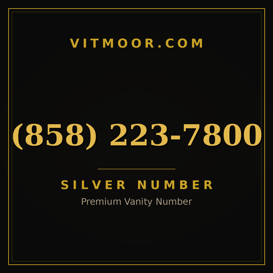 VITMOOR Silver premium number (858) 223-7800