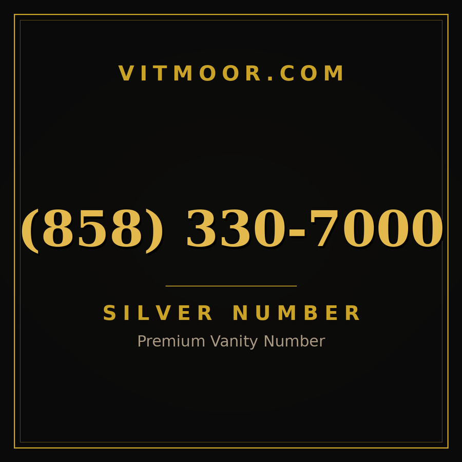 VITMOOR Silver premium number (858) 330-7000