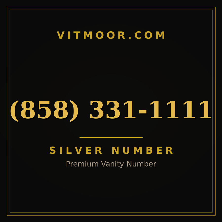 VITMOOR Silver premium number (858) 331-1111