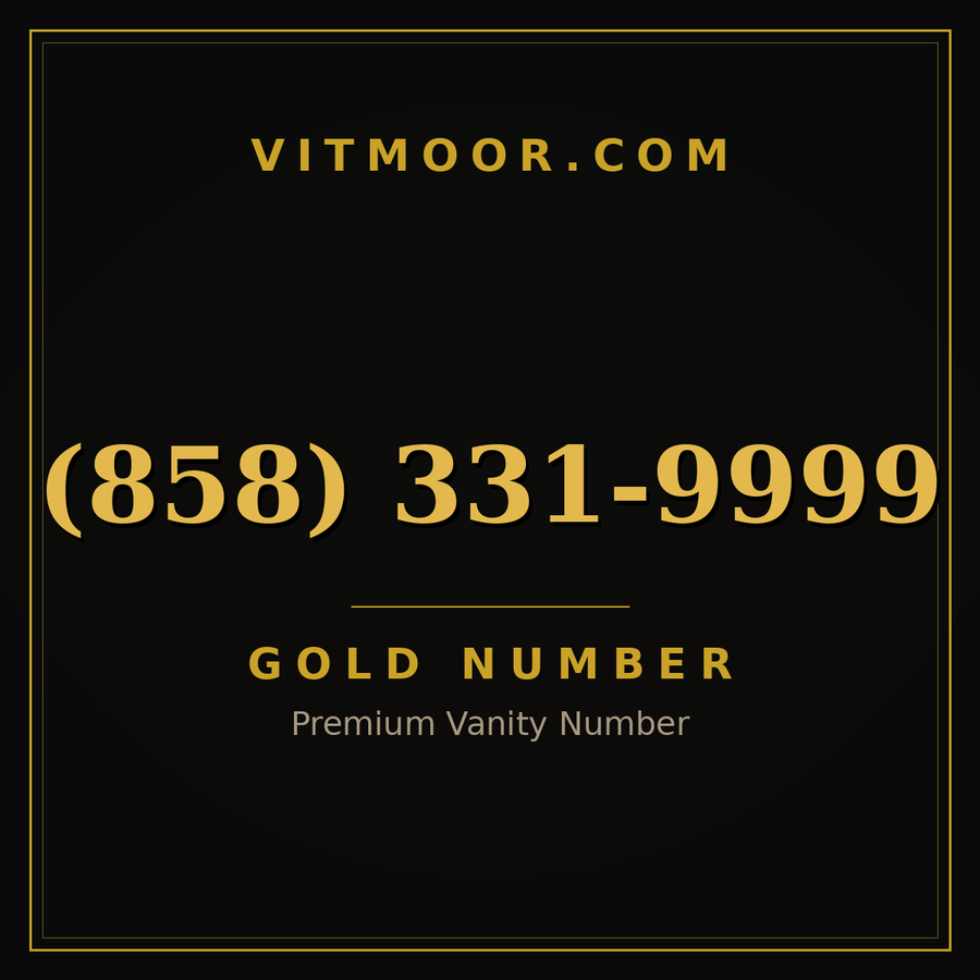 VITMOOR Gold premium number (858) 331-9999