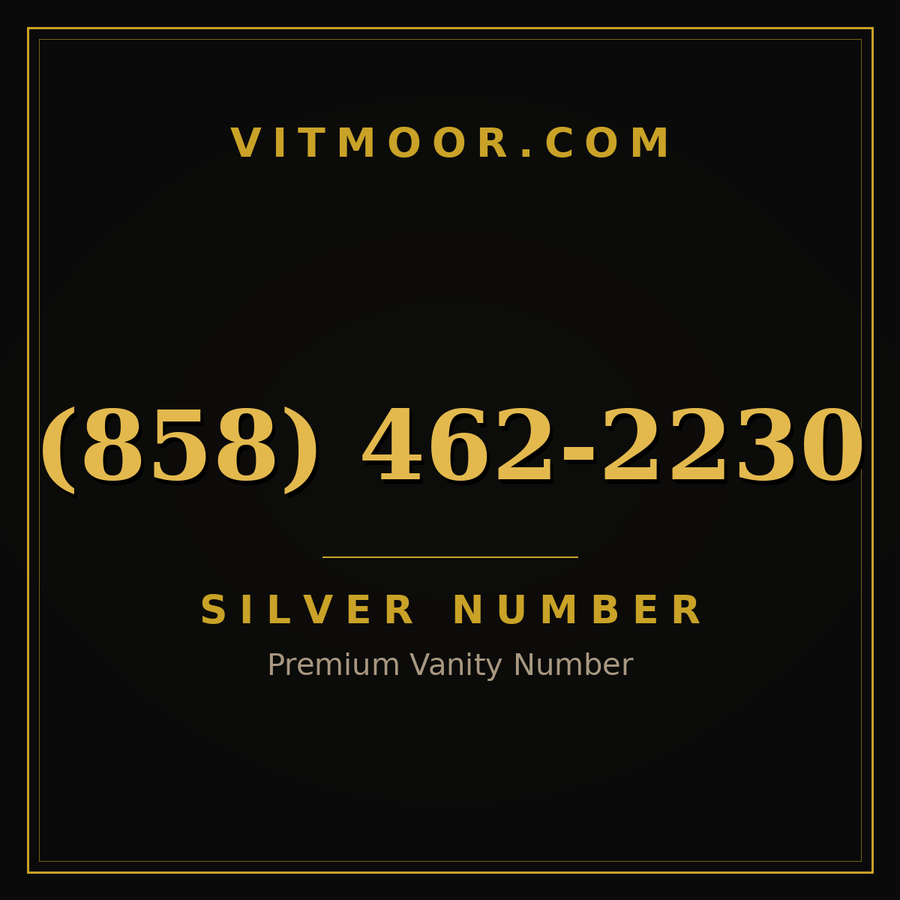 VITMOOR Silver premium number (858) 462-2230