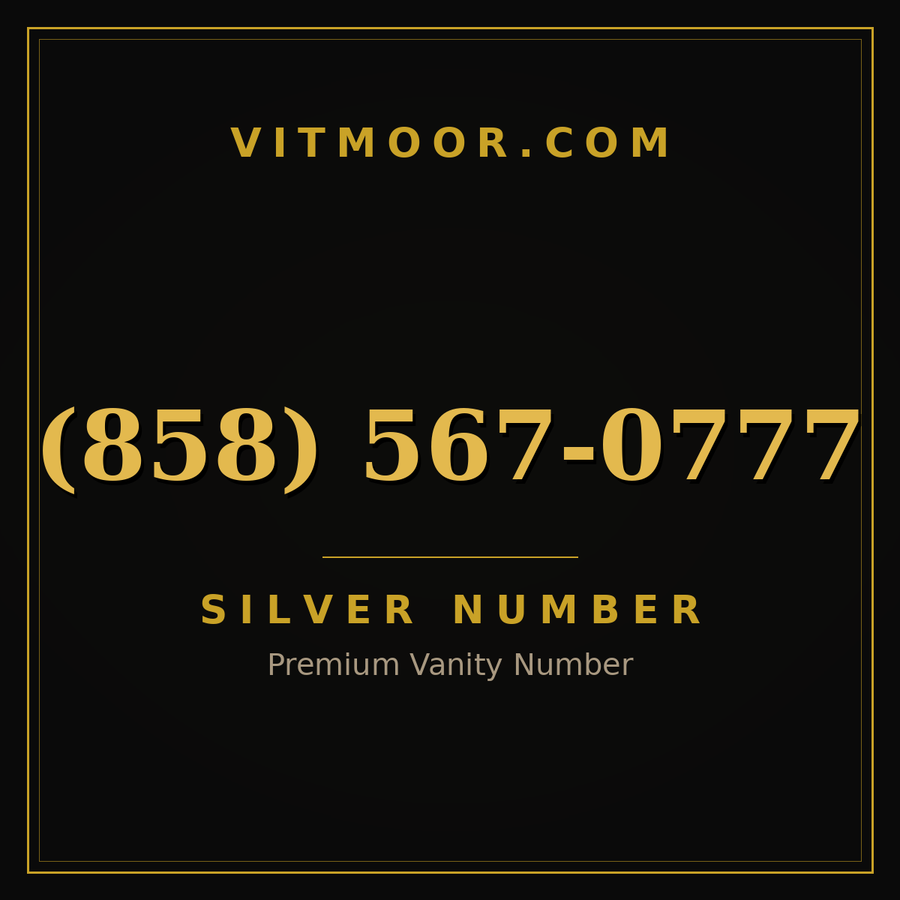 VITMOOR Silver premium number (858) 567-0777