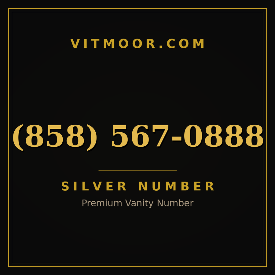 VITMOOR Silver premium number (858) 567-0888