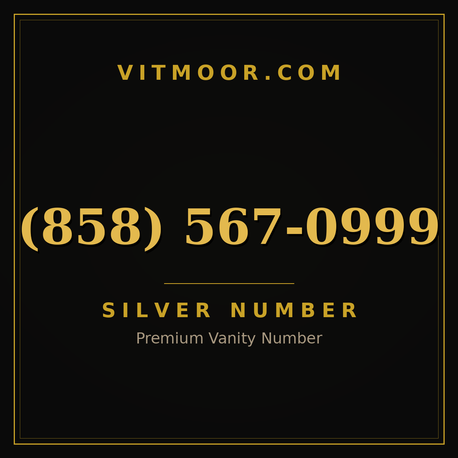 VITMOOR Silver premium number (858) 567-0999