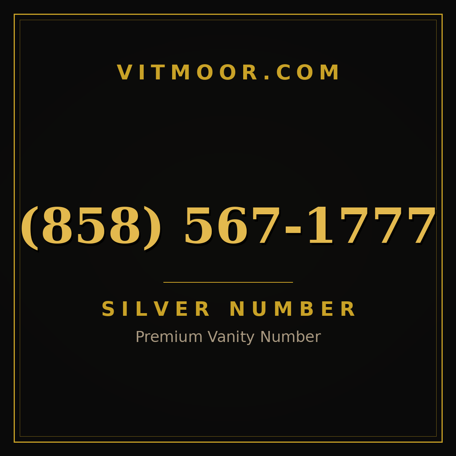 VITMOOR Silver premium number (858) 567-1777