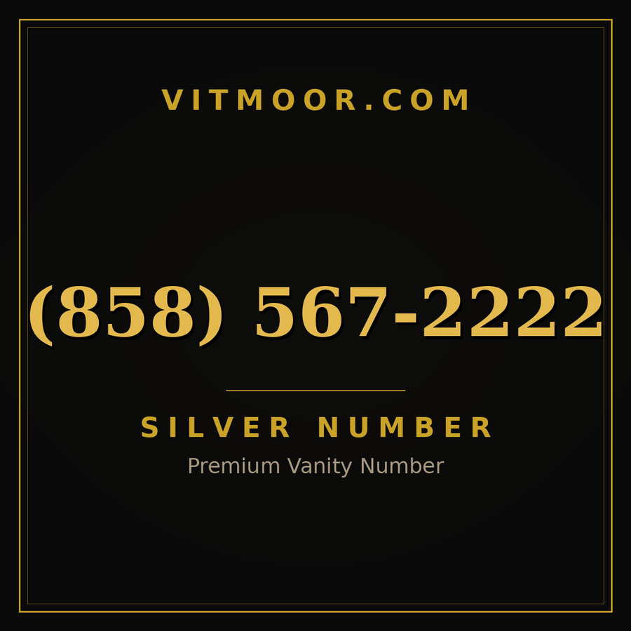 VITMOOR Silver premium number (858) 567-2222