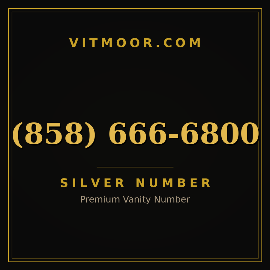 VITMOOR Silver premium number (858) 666-6800