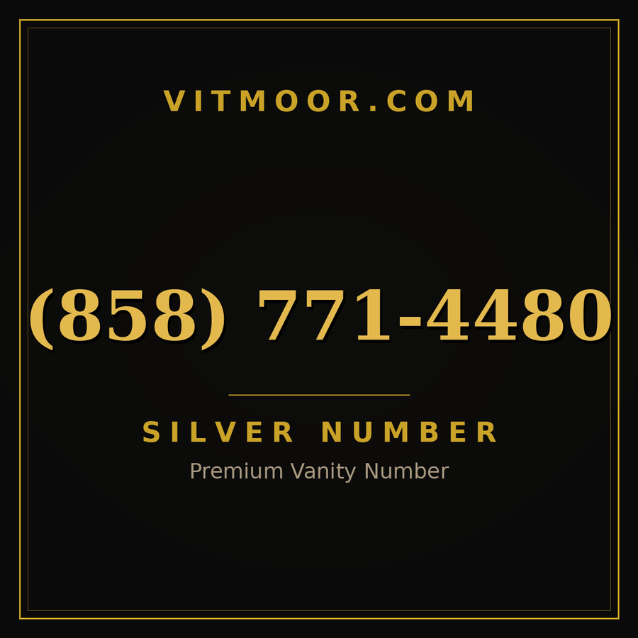 VITMOOR Silver premium number (858) 771-4480