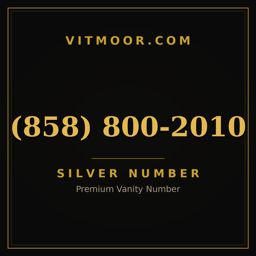 VITMOOR Silver premium number (858) 800-2010