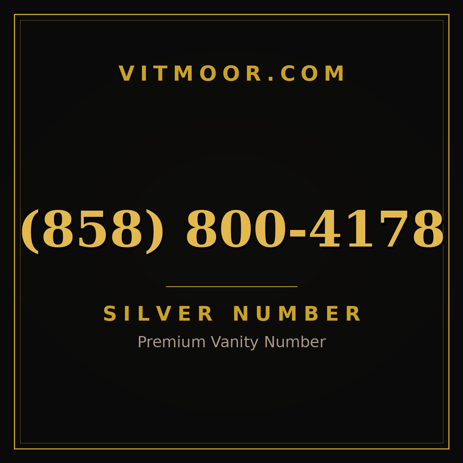 VITMOOR Silver premium number (858) 800-4178