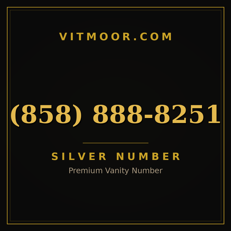 VITMOOR Silver premium number (858) 888-8251