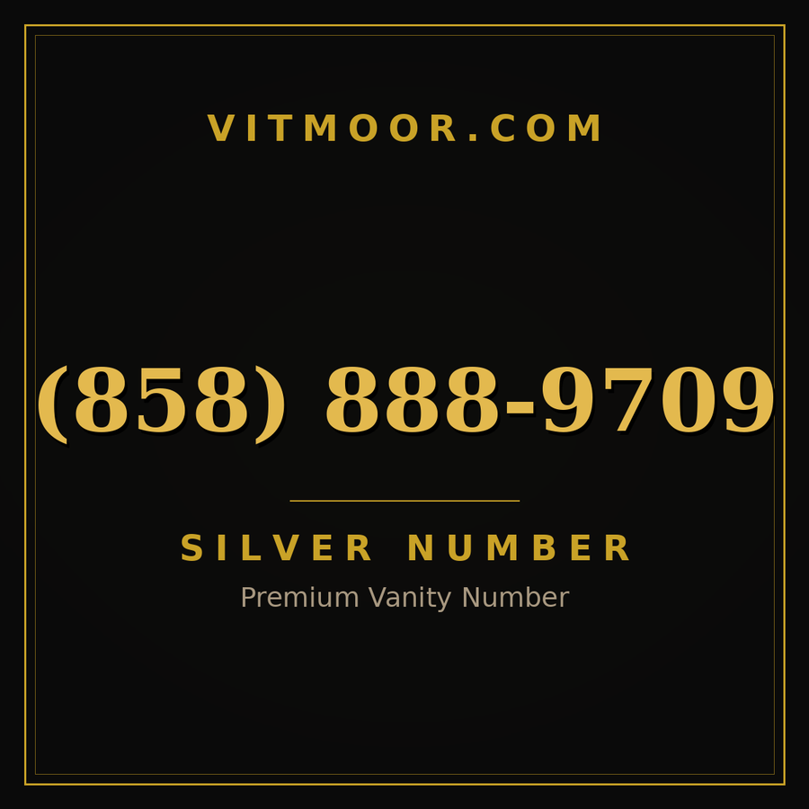 VITMOOR Silver premium number (858) 888-9709