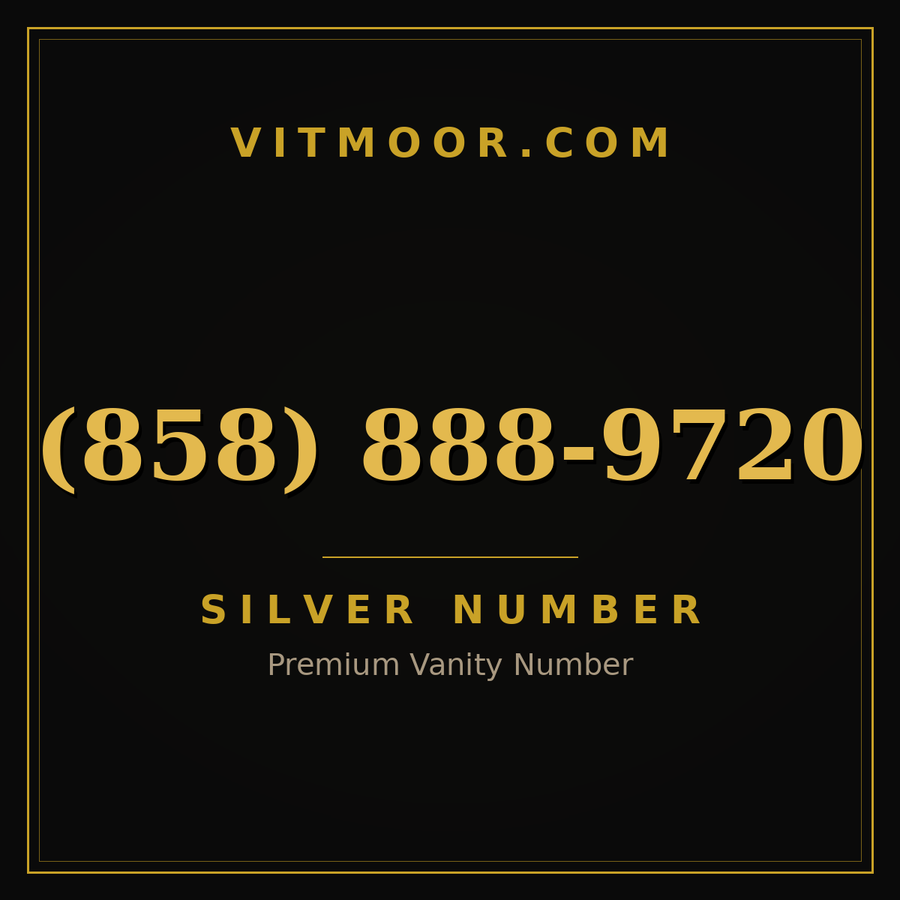 VITMOOR Silver premium number (858) 888-9720
