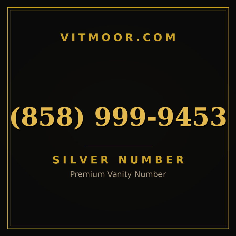 VITMOOR Silver premium number (858) 999-9453
