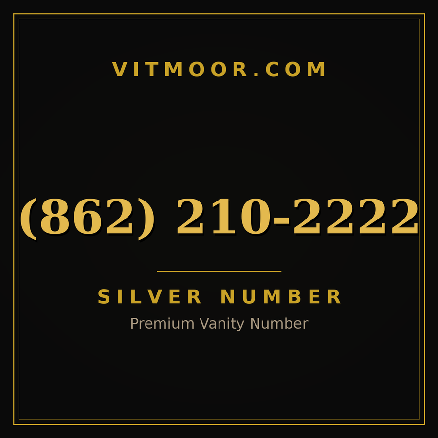 VITMOOR Silver premium number (862) 210-2222