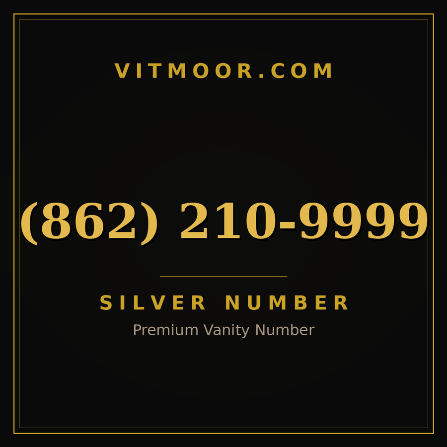 VITMOOR Silver premium number (862) 210-9999