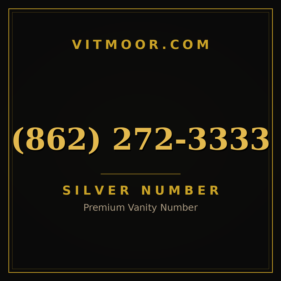 VITMOOR Silver premium number (862) 272-3333