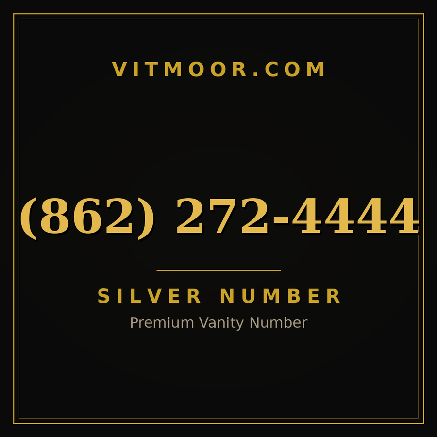 VITMOOR Silver premium number (862) 272-4444