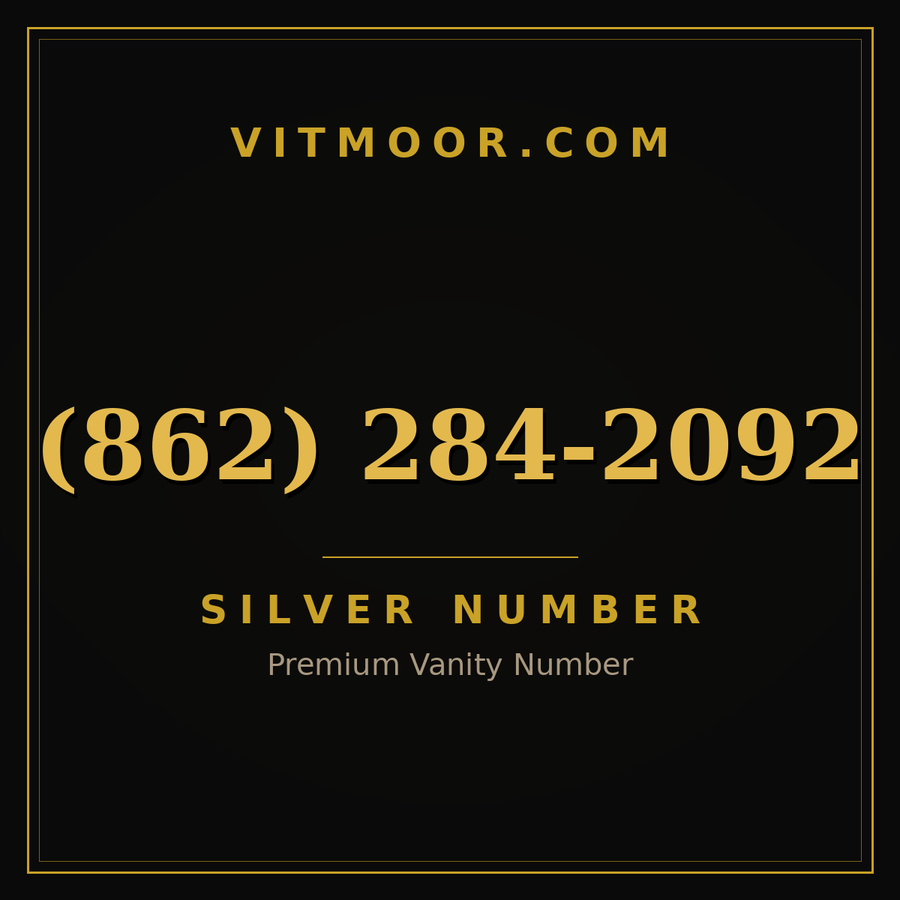 VITMOOR Silver premium number (862) 284-2092