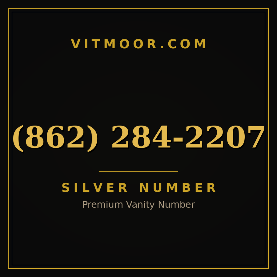 VITMOOR Silver premium number (862) 284-2207