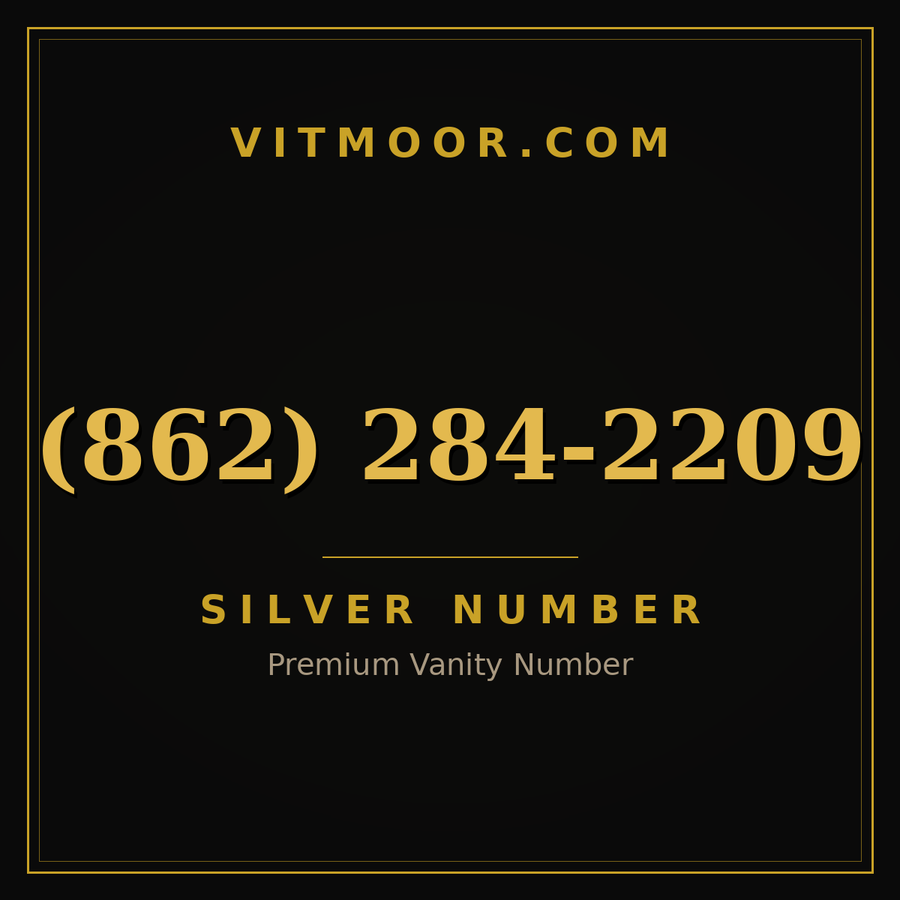VITMOOR Silver premium number (862) 284-2209