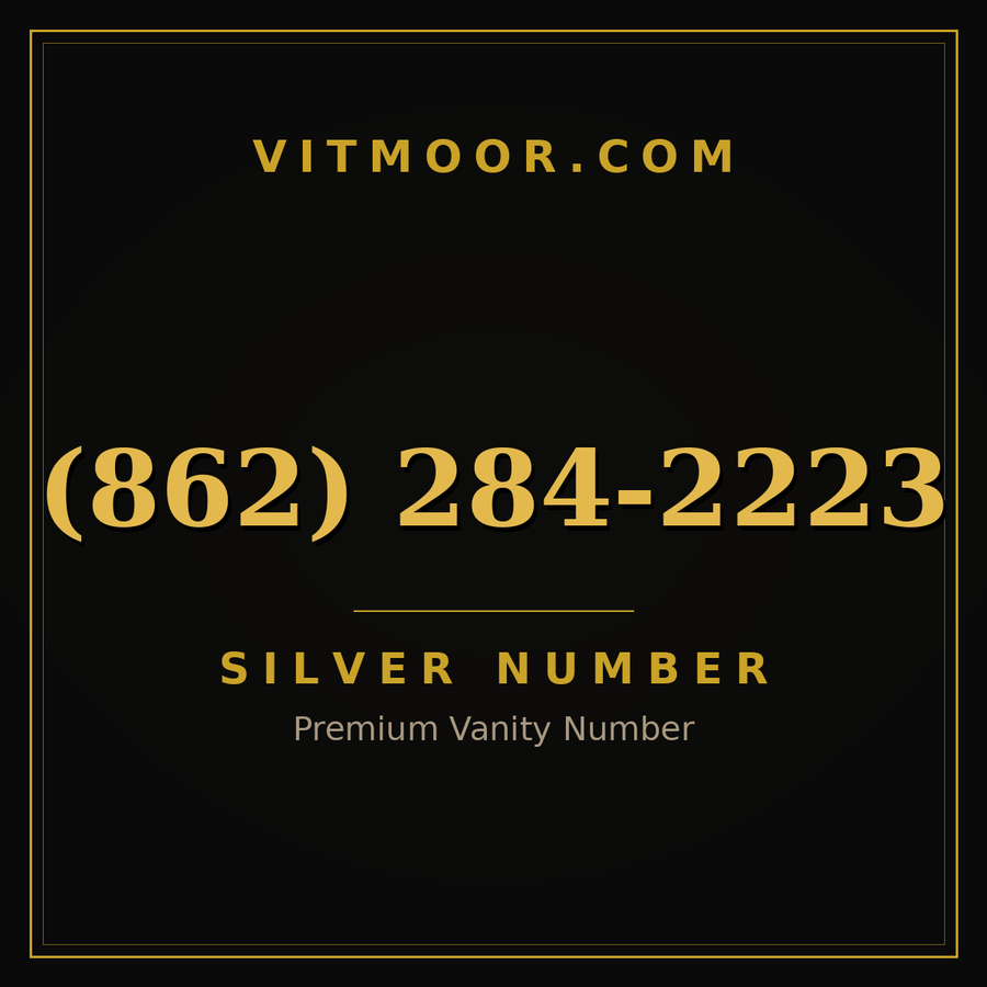 VITMOOR Silver premium number (862) 284-2223