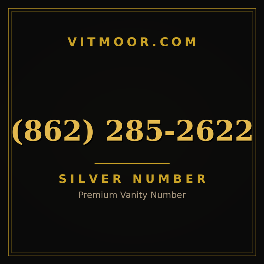 VITMOOR Silver premium number (862) 285-2622