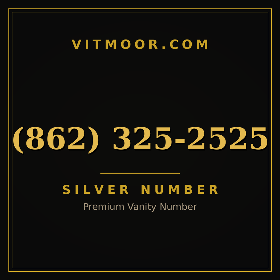 VITMOOR Silver premium number (862) 325-2525