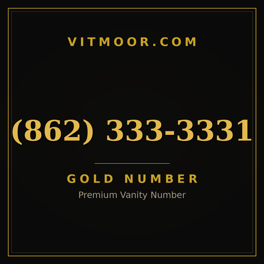 VITMOOR Gold premium number (862) 333-3331