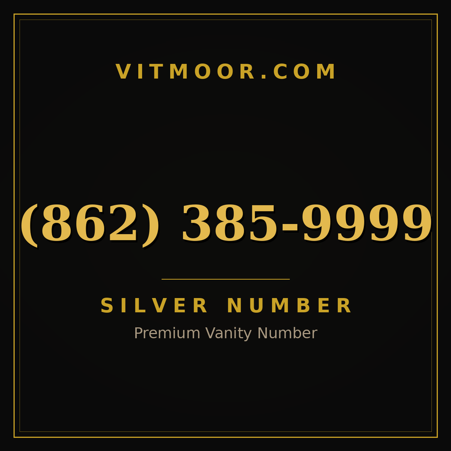 VITMOOR Silver premium number (862) 385-9999