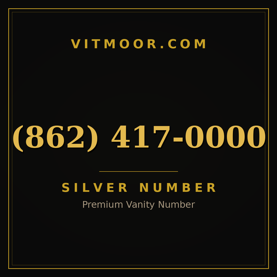 VITMOOR Silver premium number (862) 417-0000